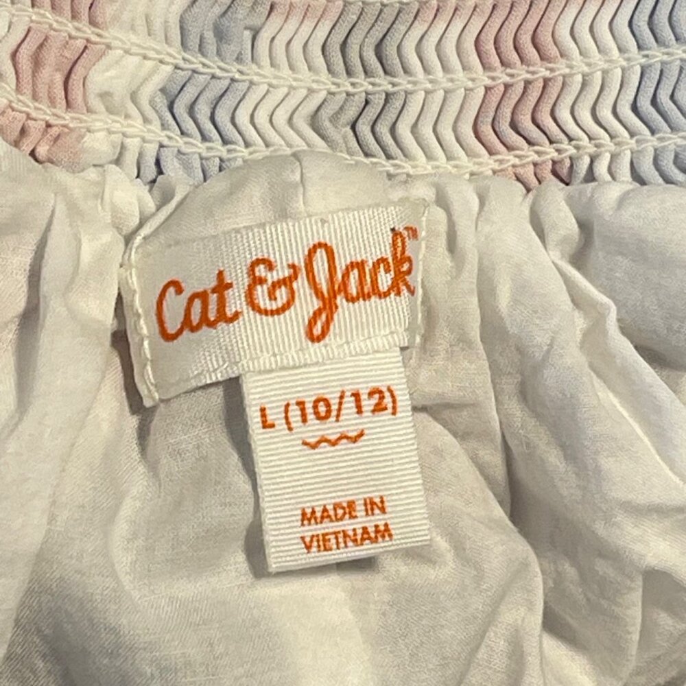 Cat & Jack Sleeveless Dress With Back Cutout & Elastic Waist L 10/12 - Picture 5 of 10